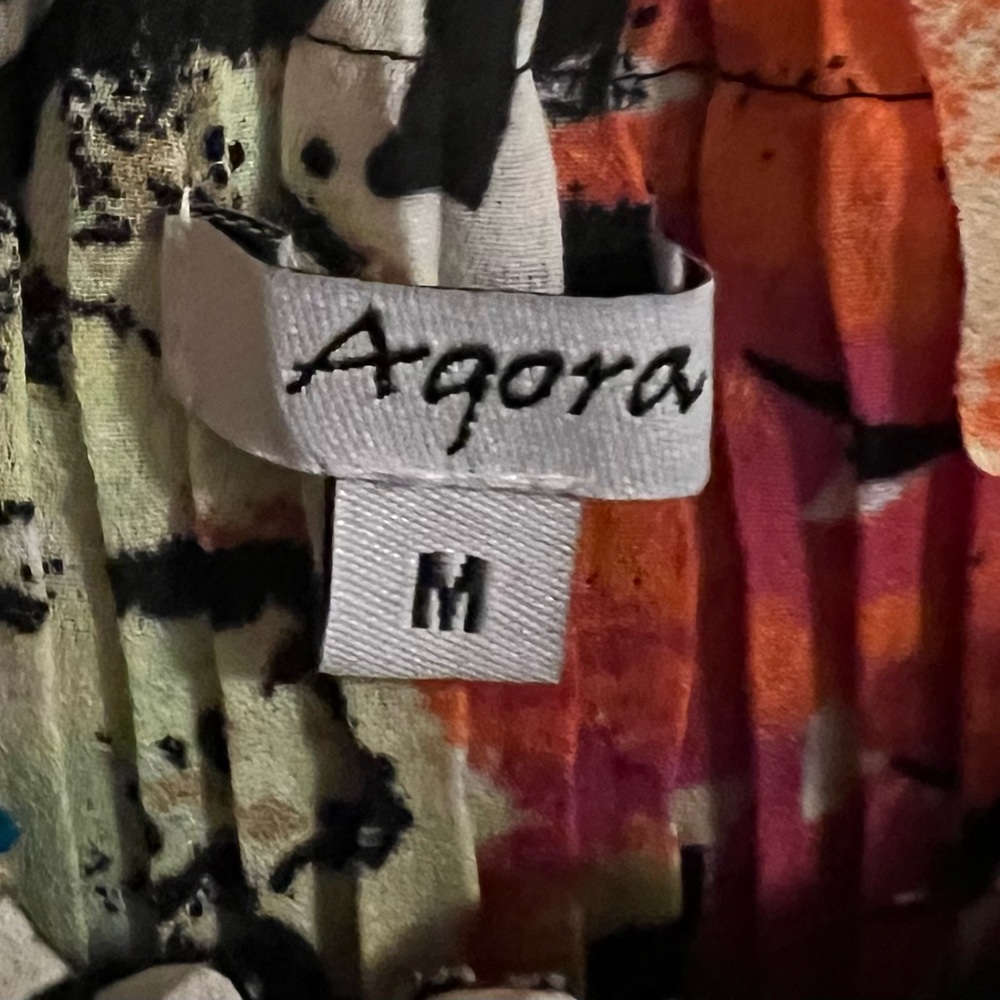 Preowned Agora fun colorful top. Size M - Picture 2 of 8